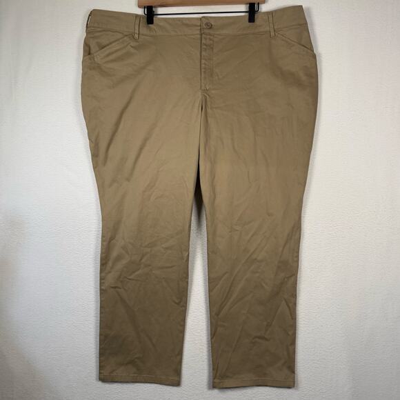 LEE Womens Flax Relaxed Fit Straight Leg Mid Rise Pant Plus Size 24W Petite NWT - Picture 1 of 8